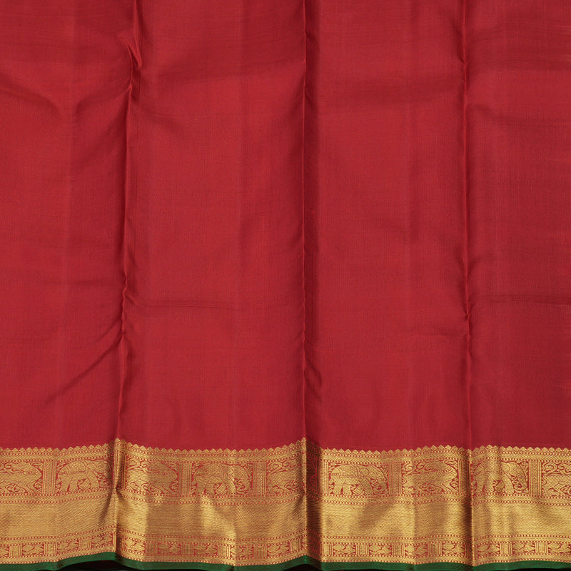 Hayagrivas Handloom Pure Kanjivaram Silk Saree in Majestic Maroon KBE878H4-1
