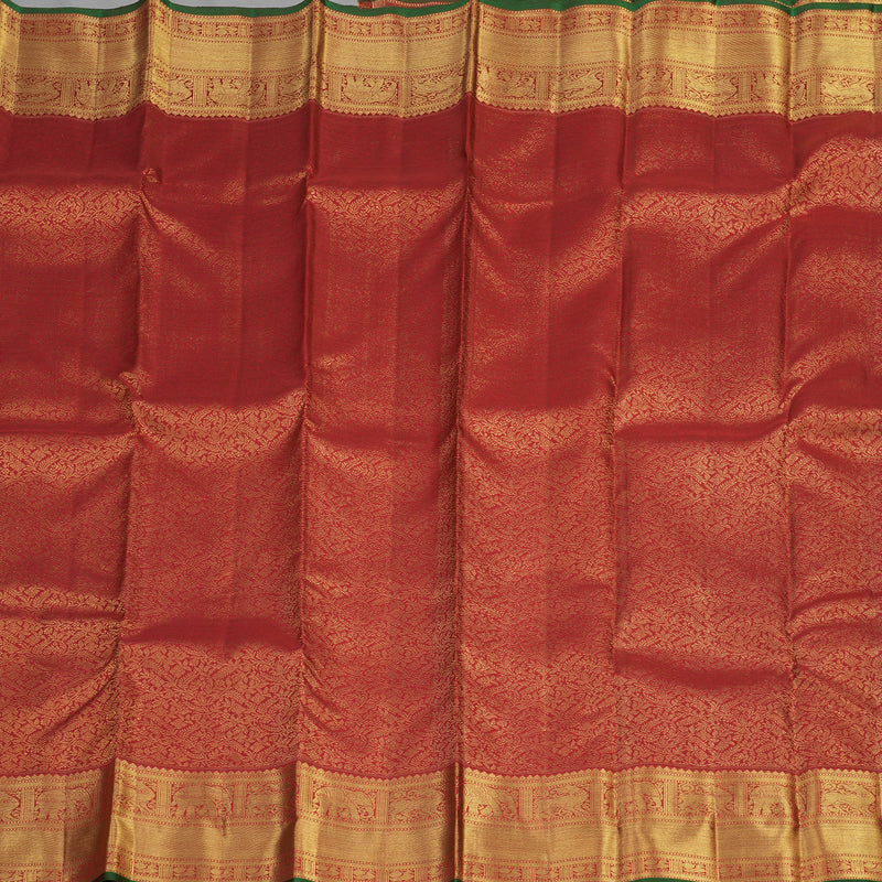 Hayagrivas Handloom Pure Kanjivaram Silk Saree in Majestic Maroon KBE878H4-1