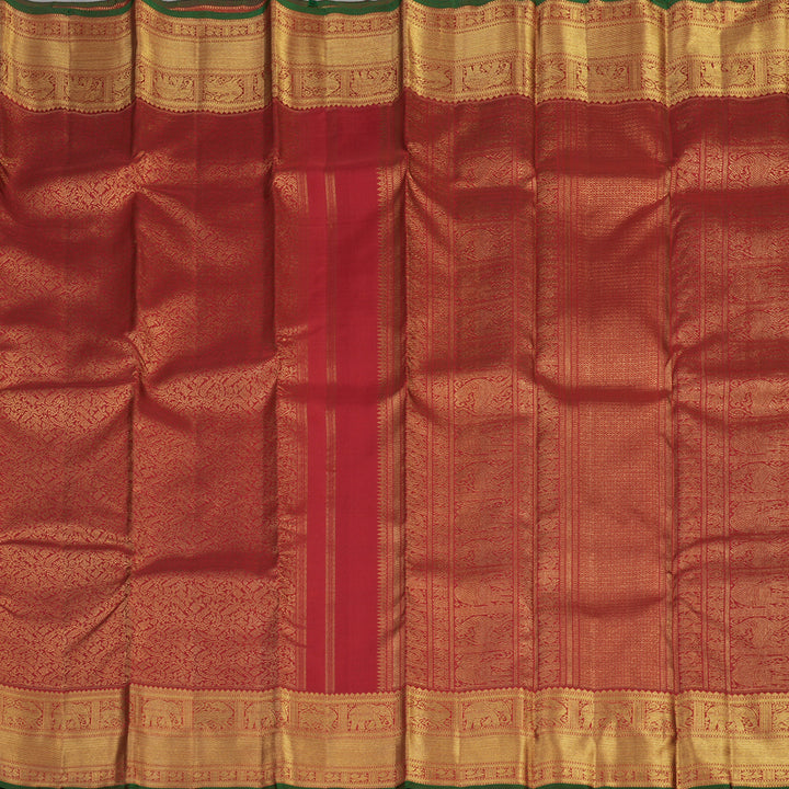 Hayagrivas Handloom Pure Kanjivaram Silk Saree in Majestic Maroon KBE878H4-1