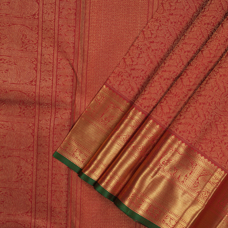 Hayagrivas Handloom Pure Kanjivaram Silk Saree in Majestic Maroon KBE878H4-1