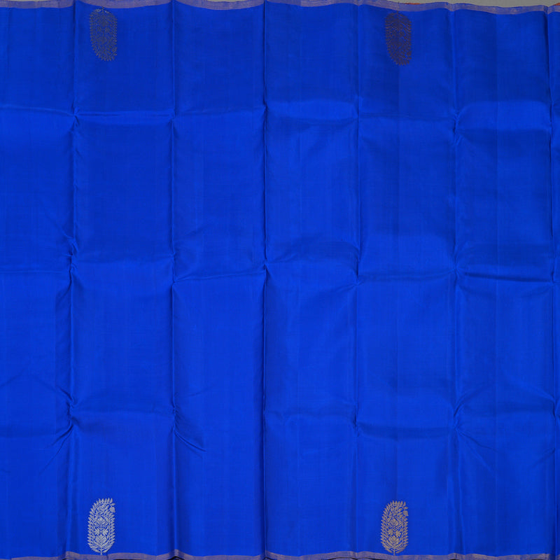 Hayagrivas Handloom MS Blue Kanjivaram Silk Saree KBE916H3-1