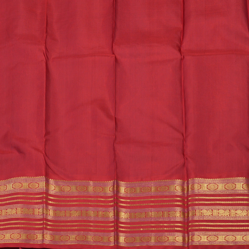 Hayagrivas Handloom Mayilkazhuthu Kanjivaram Silk Saree with Red border KBE917H9-1