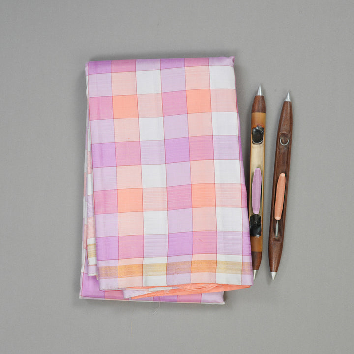 Hayagrivas Handloom Pure Kanjivaram Silk Saree in Vivid Multi-Colour Checks KBE919H2-1