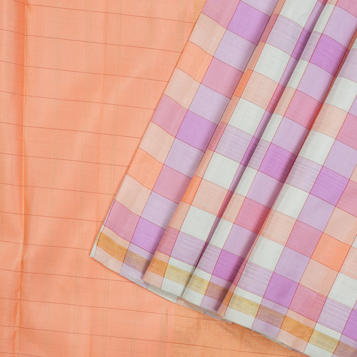 Hayagrivas Handloom Pure Kanjivaram Silk Saree in Vivid Multi-Colour Checks KBE919H2-1