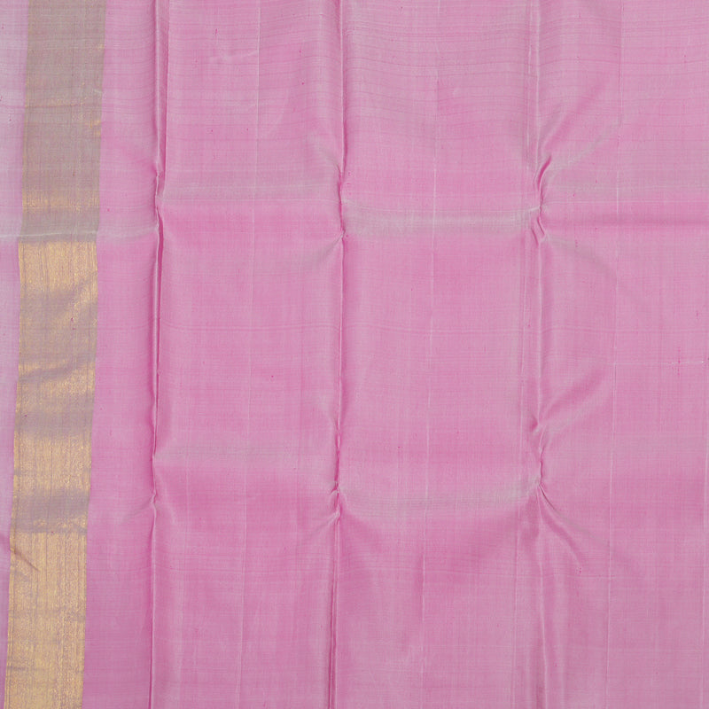 Hayagrivas Handloom Half White Kanjivaram Silk Saree with Multicolour Border KBE920H3-1