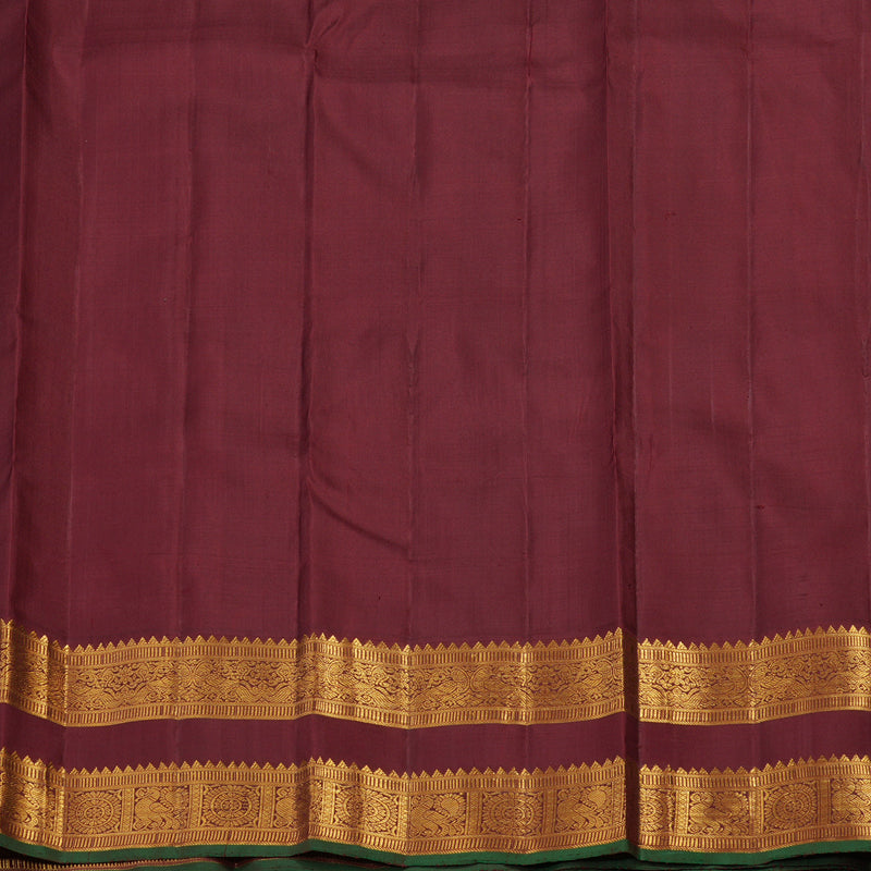 Hayagrivas Handloom Pure Kanjivaram Silk Saree in Harmonious Silvery Grey KBE911H2-1