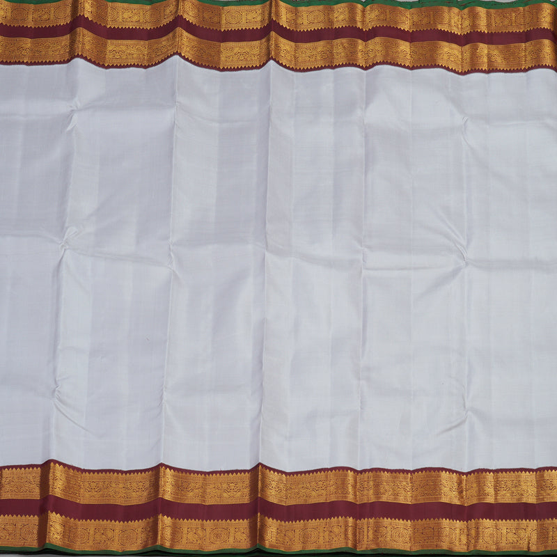 Hayagrivas Handloom Pure Kanjivaram Silk Saree in Harmonious Silvery Grey KBE911H2-1