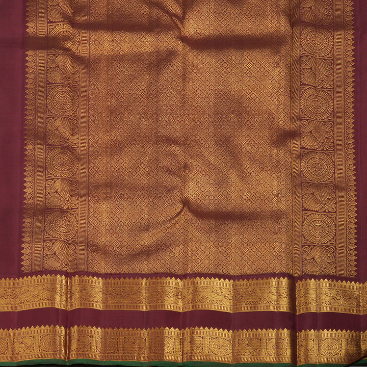 Hayagrivas Handloom Pure Kanjivaram Silk Saree in Harmonious Silvery Grey KBE911H2-1