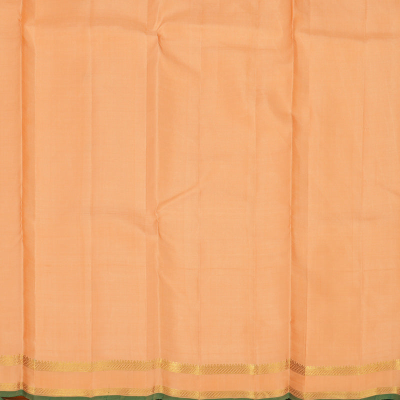 Hayagrivas Handloom Peach Orange Kanjivaram Silk Saree KBE925H5-1
