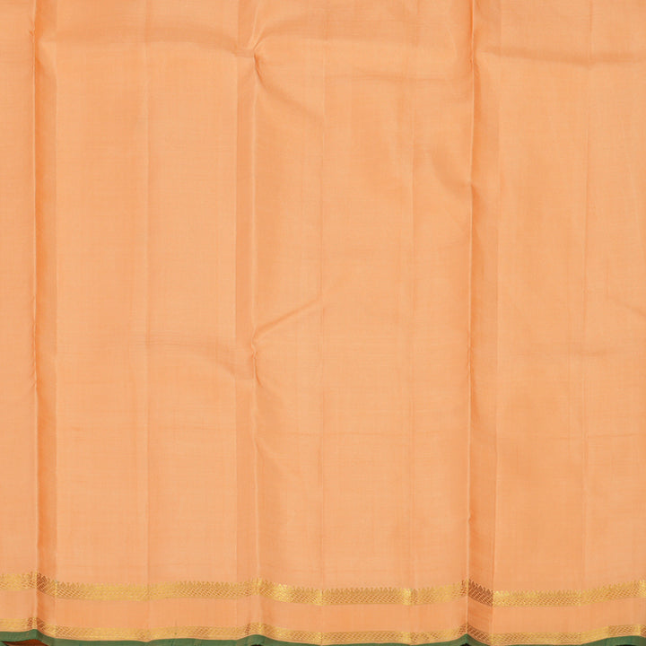 Hayagrivas Handloom Peach Orange Kanjivaram Silk Saree KBE925H5-1