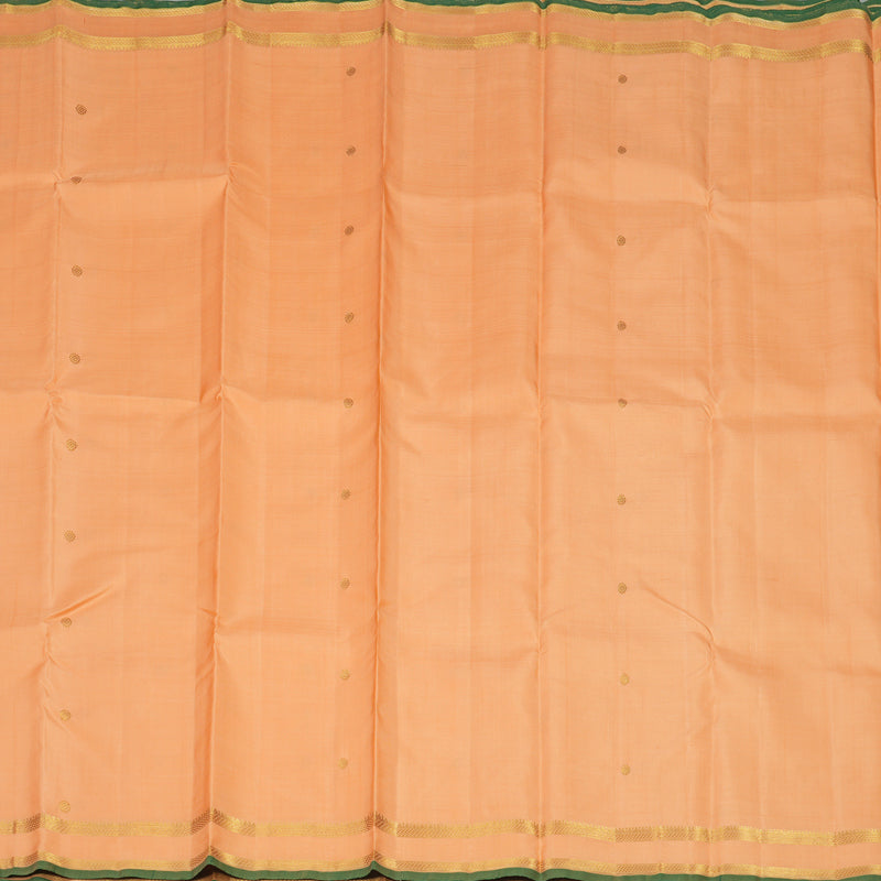 Hayagrivas Handloom Peach Orange Kanjivaram Silk Saree KBE925H5-1