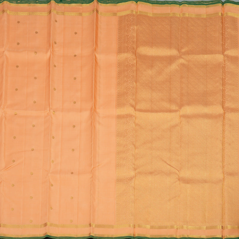 Hayagrivas Handloom Peach Orange Kanjivaram Silk Saree KBE925H5-1