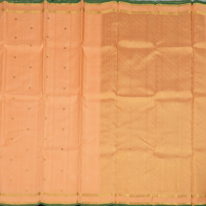 Hayagrivas Handloom Peach Orange Kanjivaram Silk Saree KBE925H5-1