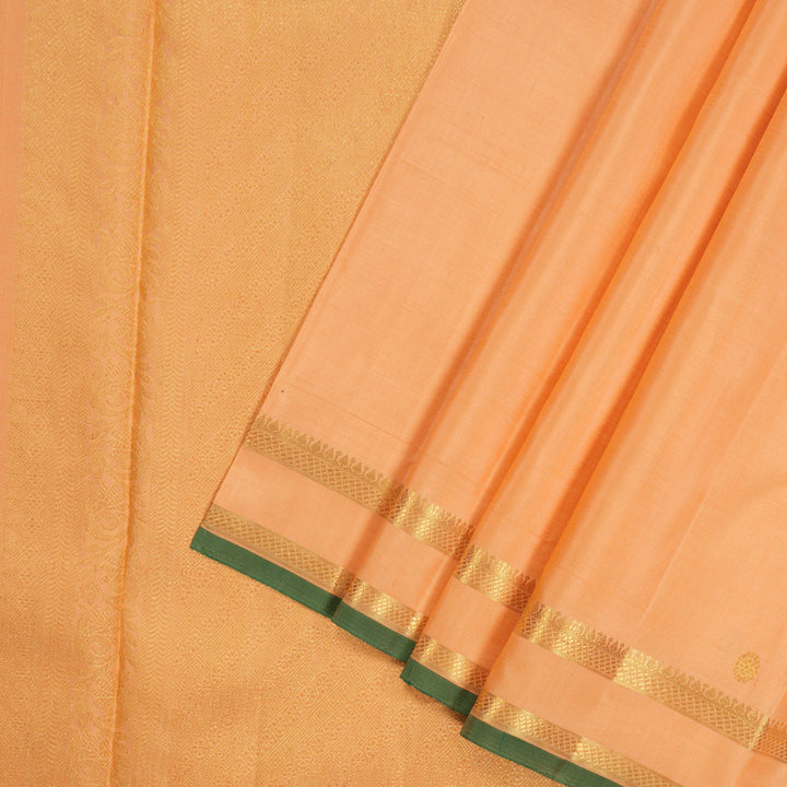 Hayagrivas Handloom Peach Orange Kanjivaram Silk Saree KBE925H5-1