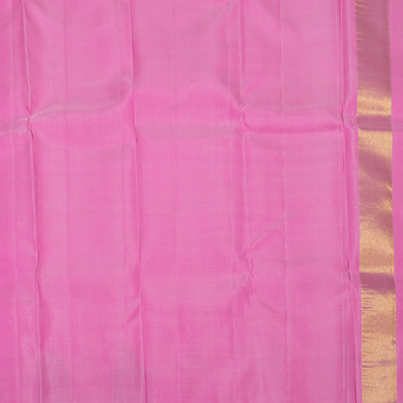 Hayagrivas Handloom Baby Pink Kanjivaram Silk Saree with Gold Border KBE926H11-1
