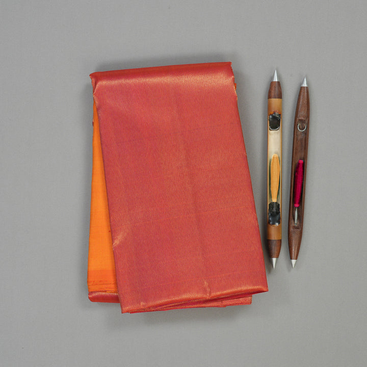 Hayagrivas Handloom Pure Kanjivaram Silk Saree in Glowing Mango Yellow KBE926H13-1