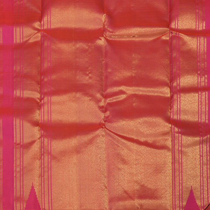 Hayagrivas Handloom Pure Kanjivaram Silk Saree in Glowing Mango Yellow KBE926H13-1