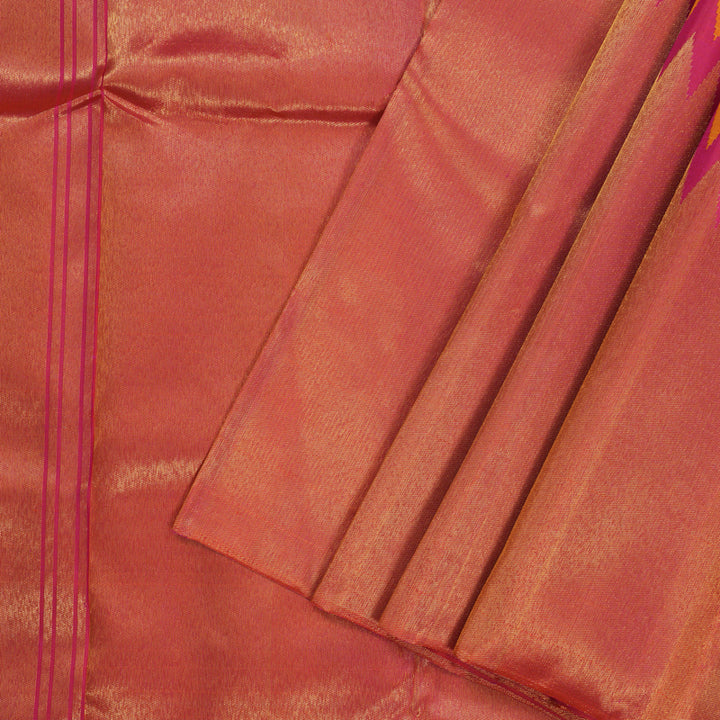 Hayagrivas Handloom Pure Kanjivaram Silk Saree in Glowing Mango Yellow KBE926H13-1