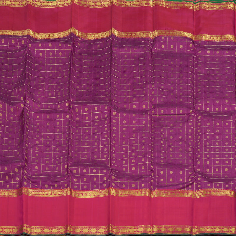 Hayagrivas Handloom Pure Kanjivaram Silk Saree in Radiant Purple KBE926H8-1