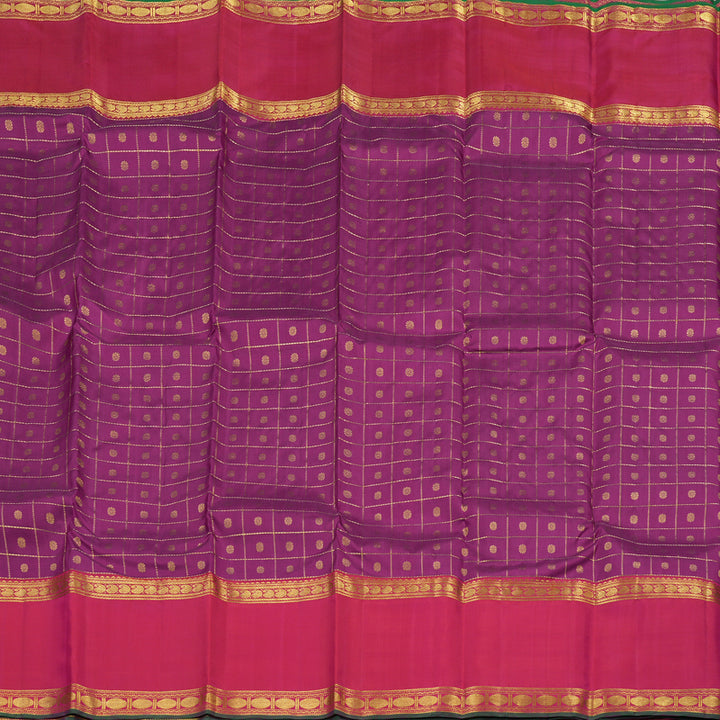 Hayagrivas Handloom Pure Kanjivaram Silk Saree in Radiant Purple KBE926H8-1