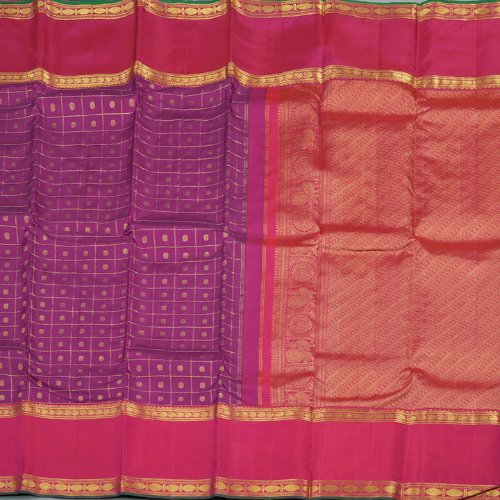 Hayagrivas Handloom Pure Kanjivaram Silk Saree in Radiant Purple KBE926H8-1