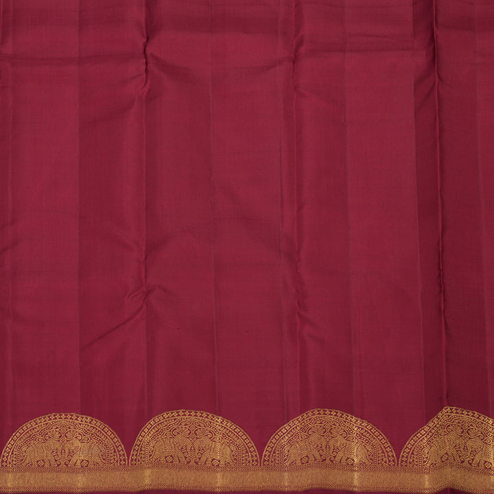 Hayagrivas Handloom Maroon Kanjivaram Silk Saree KBE927H8-1