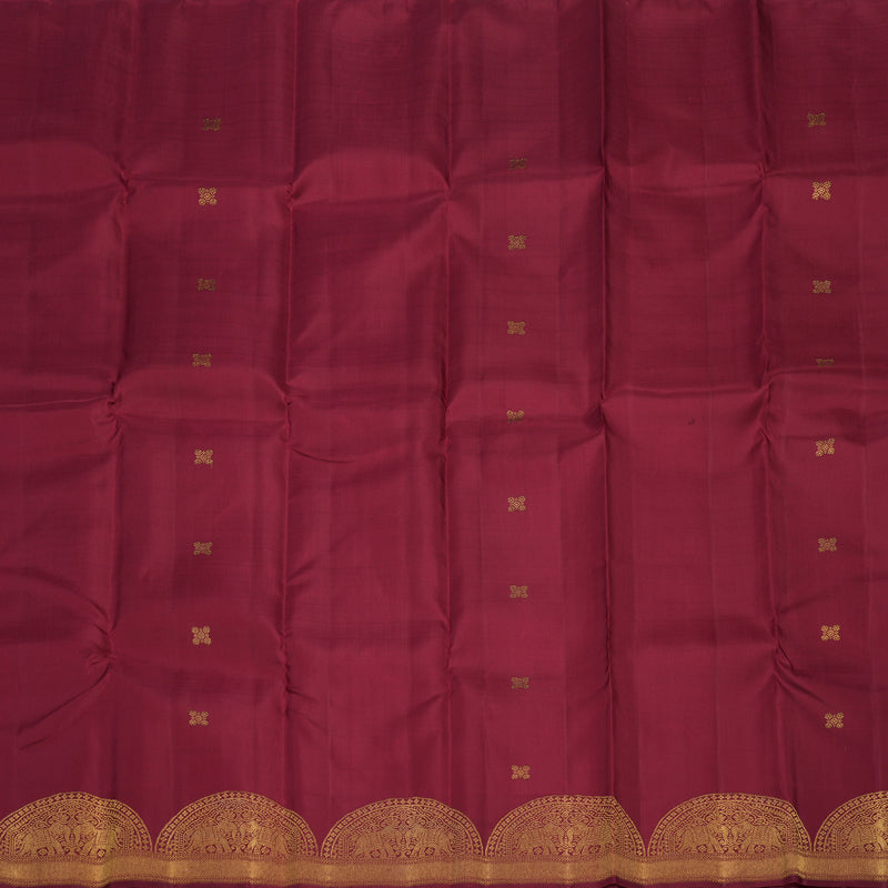 Hayagrivas Handloom Maroon Kanjivaram Silk Saree KBE927H8-1