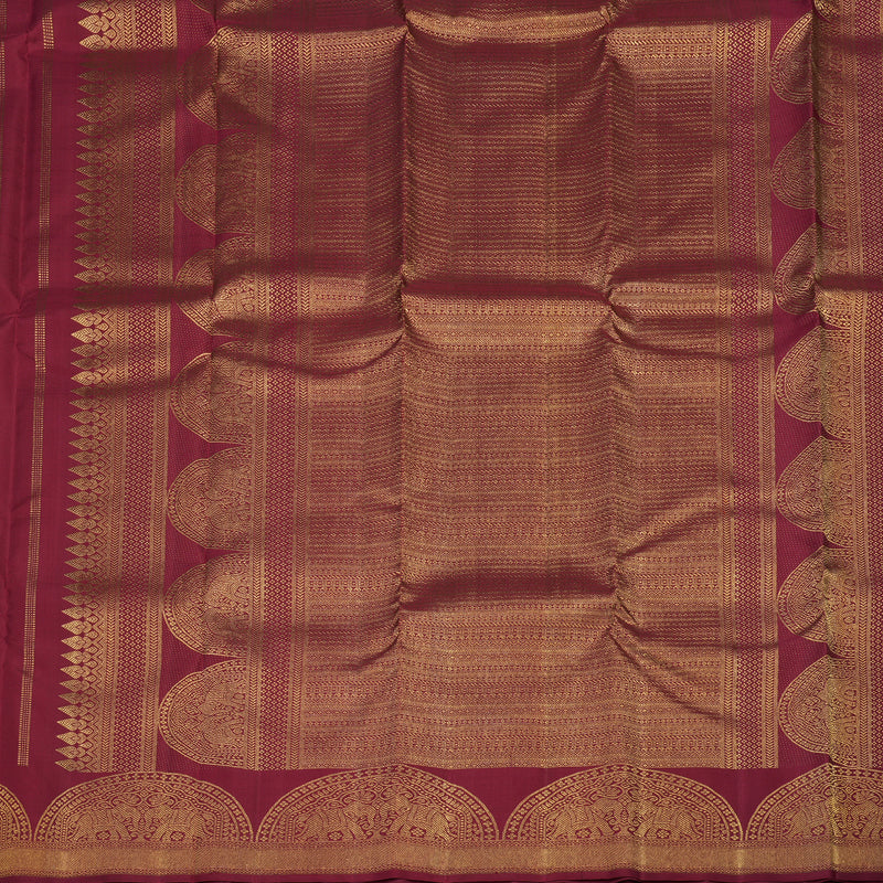 Hayagrivas Handloom Maroon Kanjivaram Silk Saree KBE927H8-1