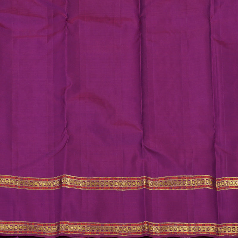 Hayagrivas Handloom Purple Kanjivaram Silk Saree KBE927H10-1