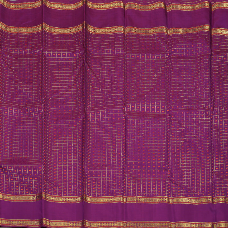 Hayagrivas Handloom Purple Kanjivaram Silk Saree KBE927H10-1