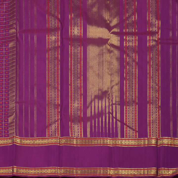 Hayagrivas Handloom Purple Kanjivaram Silk Saree KBE927H10-1