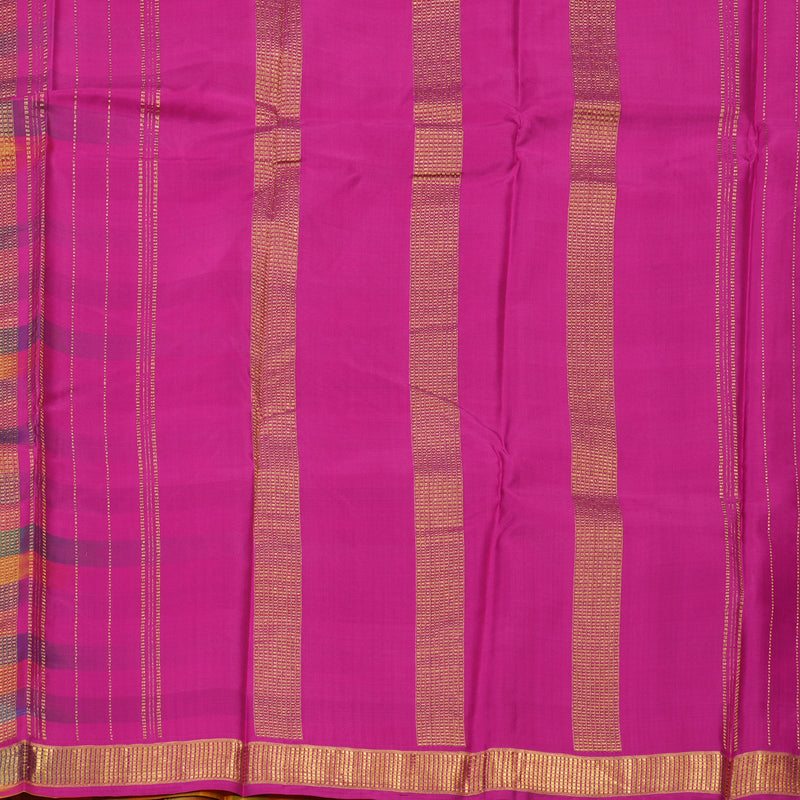 Hayagrivas Handloom Multicolour Checks Kanjivaram Silk Saree KBE92D2-13