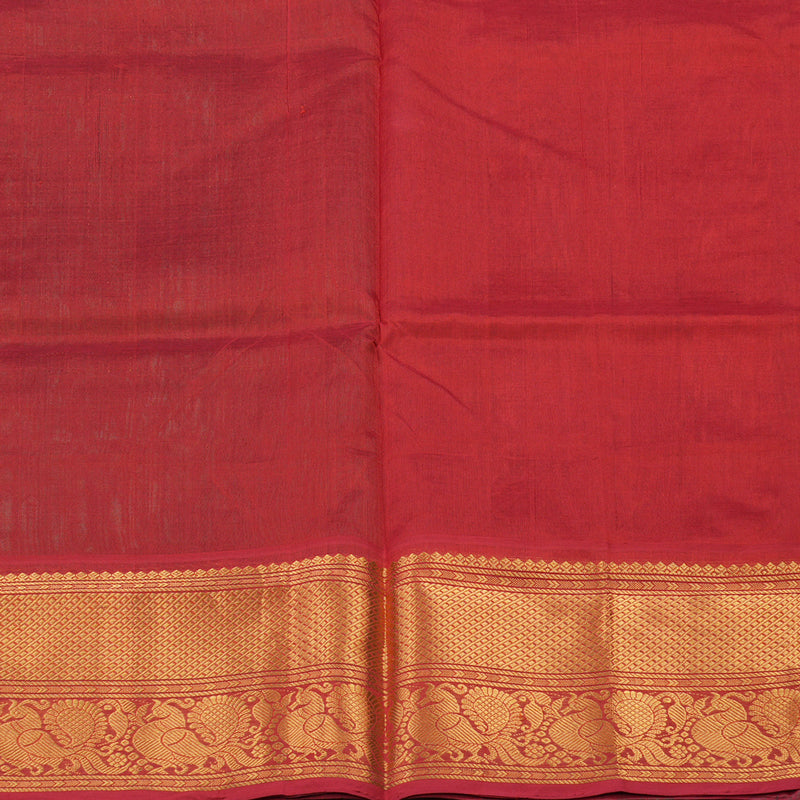 Hayagrivas Pure Silk Cotton Saree in Rich Bottle green with Red KBE942H4-6