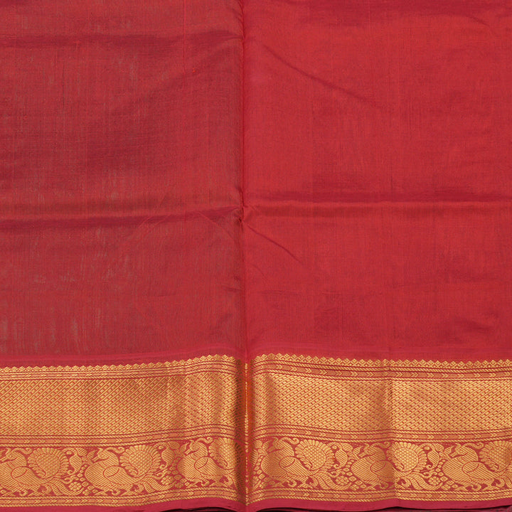 Hayagrivas Pure Silk Cotton Saree in Rich Bottle green with Red KBE942H4-6