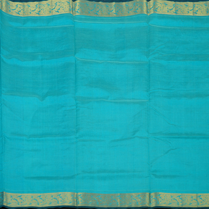 Hayagrivas Handloom Sky Blue Pure Silk Cotton Saree KBE942H6-6