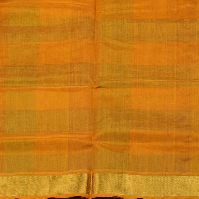 Hayagrivas Multicolour Pure Silk Cotton Saree with Tumeric Yellow Border KBE942H8-10