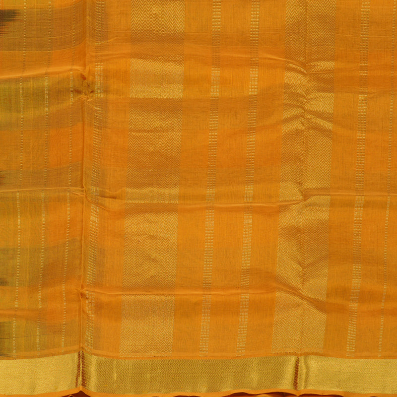 Hayagrivas Multicolour Pure Silk Cotton Saree with Tumeric Yellow Border KBE942H8-10