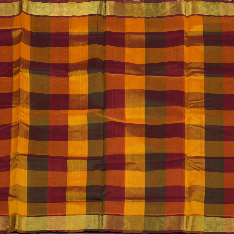 Hayagrivas Handloom Multicolour Pure Silk Cotton Saree with Maroon Border KBE942H8-4