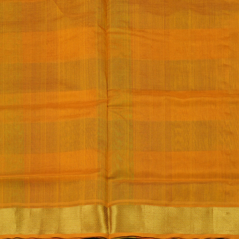 Hayagrivas Handloom Multicolour Pure Silk Cotton Saree with Tumeric Yellow Border KBE942H8-7