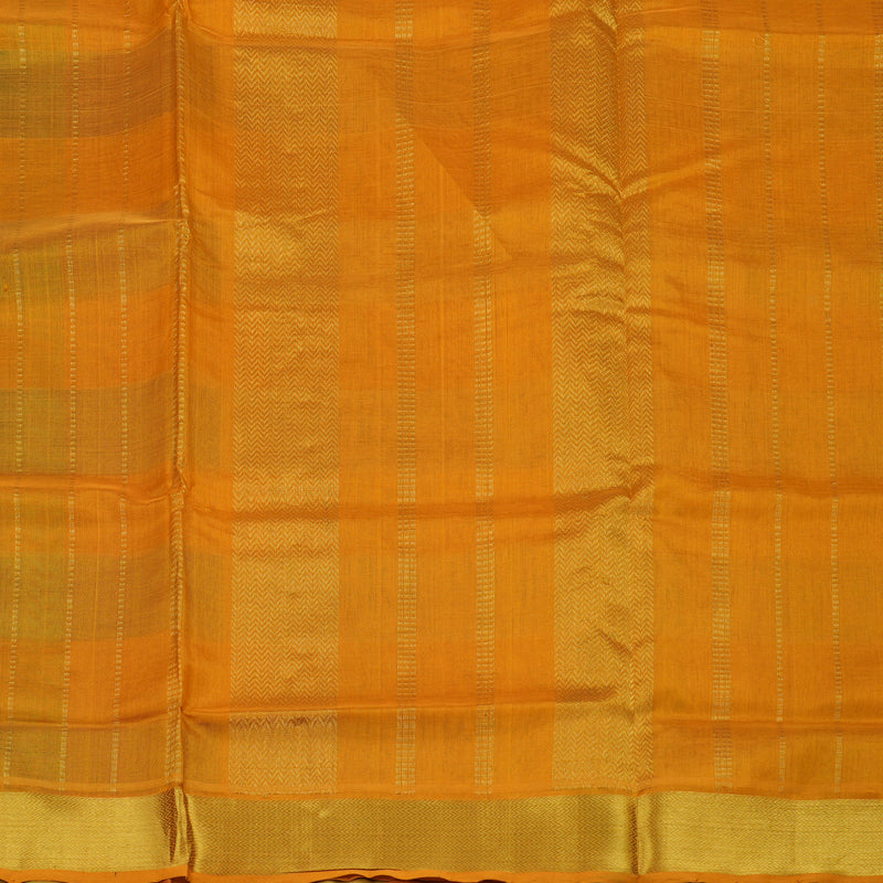 Hayagrivas Handloom Multicolour Pure Silk Cotton Saree with Tumeric Yellow Border KBE942H8-7