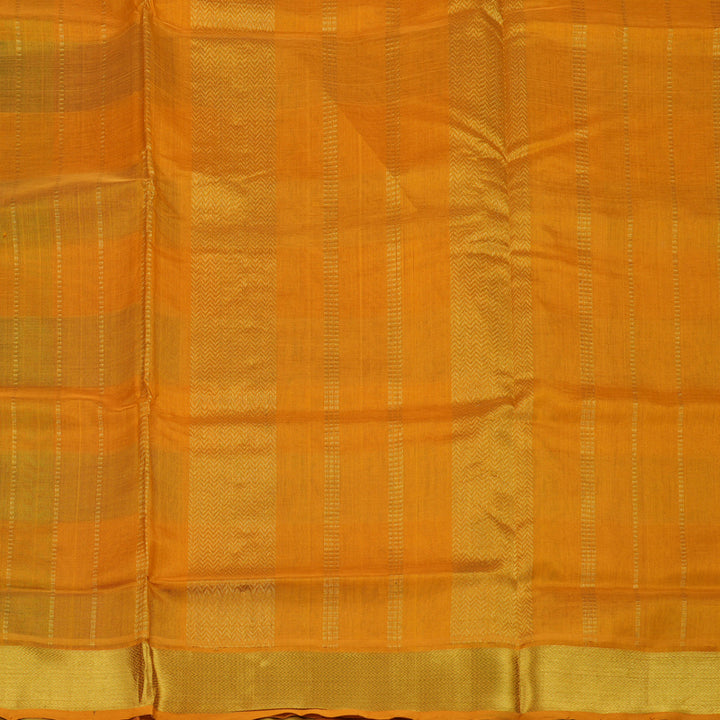 Hayagrivas Handloom Multicolour Pure Silk Cotton Saree with Tumeric Yellow Border KBE942H8-7
