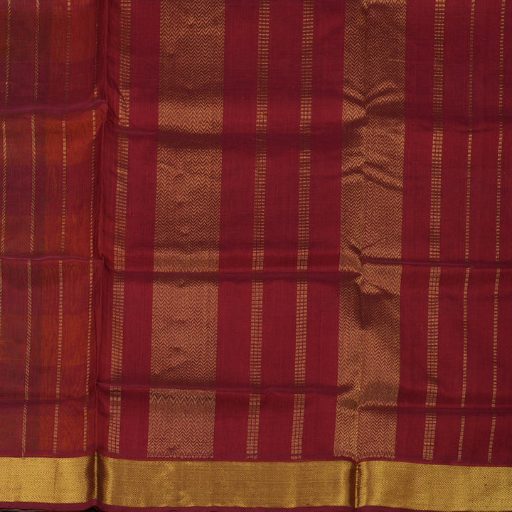 Hayagrivas Handloom Multicolour Checks Pure Silk Cotton Saree with Maroon Border KBE942H8-9