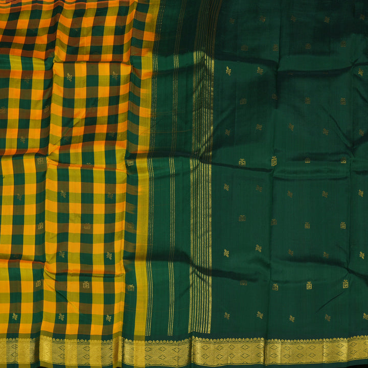 Hayagrivas Handloom Multicolour Checks Kanjivaram Silk Saree KBE944H1-2