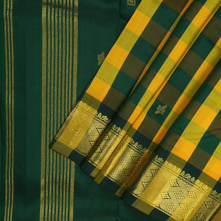 Hayagrivas Handloom Multicolour Checks Kanjivaram Silk Saree KBE944H1-2