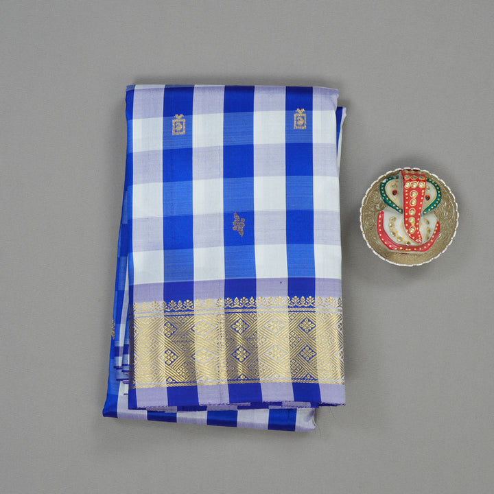 Hayagrivas Handloom Multicolour Checks Kanjivaram Silk Saree KBE944H1-4