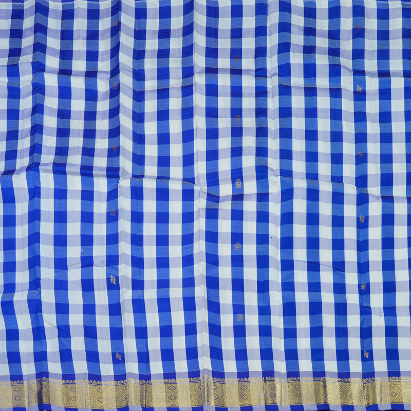 Hayagrivas Handloom Multicolour Checks Kanjivaram Silk Saree KBE944H1-4