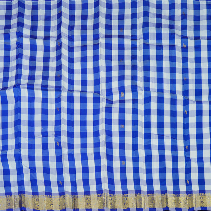 Hayagrivas Handloom Multicolour Checks Kanjivaram Silk Saree KBE944H1-4