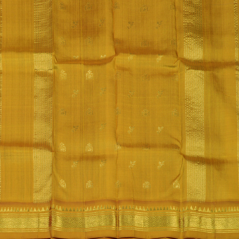 Hayagrivas Bottle Green Pure One-sided border Kanjivaram Silk Saree KBE944H3-12