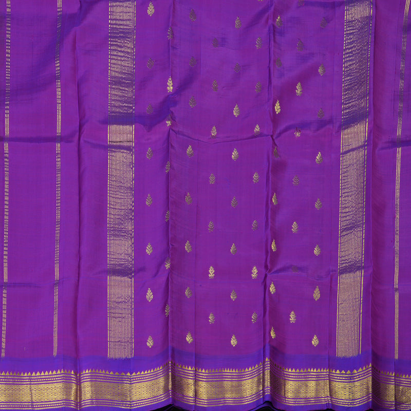 Hayagrivas Parrot Green Pure One-sided Border Kanjivaram Silk saree KBE944H3-24