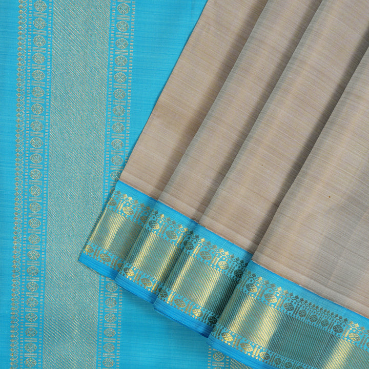 Hayagrivas Handloom Beige Ten Yards Silk Madisar KBE945H1-1